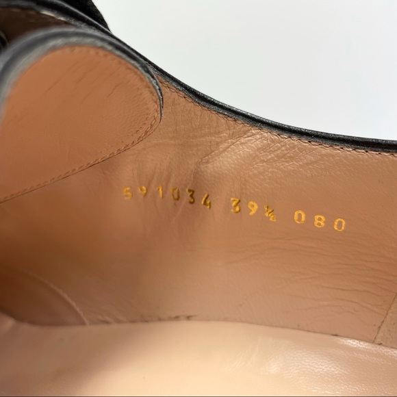 Gucci Black Leather Platform Oxford Shoes 591034 - Picture 11 of 16